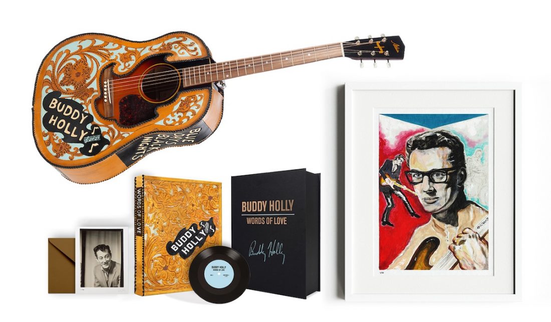 Words of Love Buddy Holly Luthier with Guitar