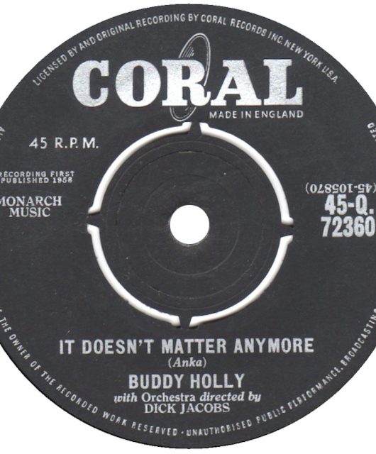 Story Behind The Song: Buddy Holly - It Doesn’t Matter Anymore